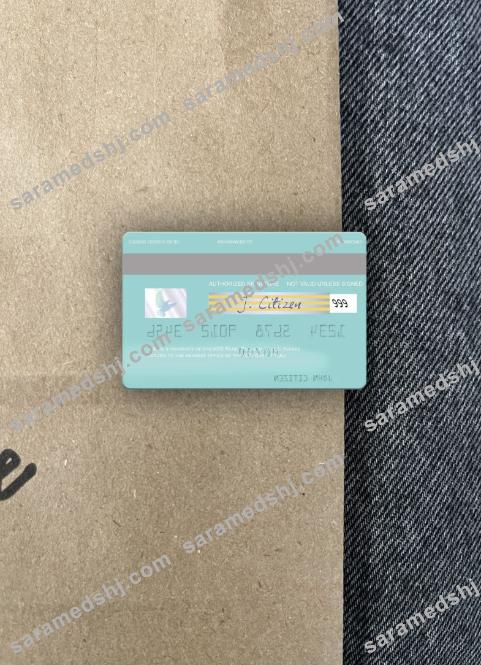 Palau ADB Bank visa debit card photolook back
